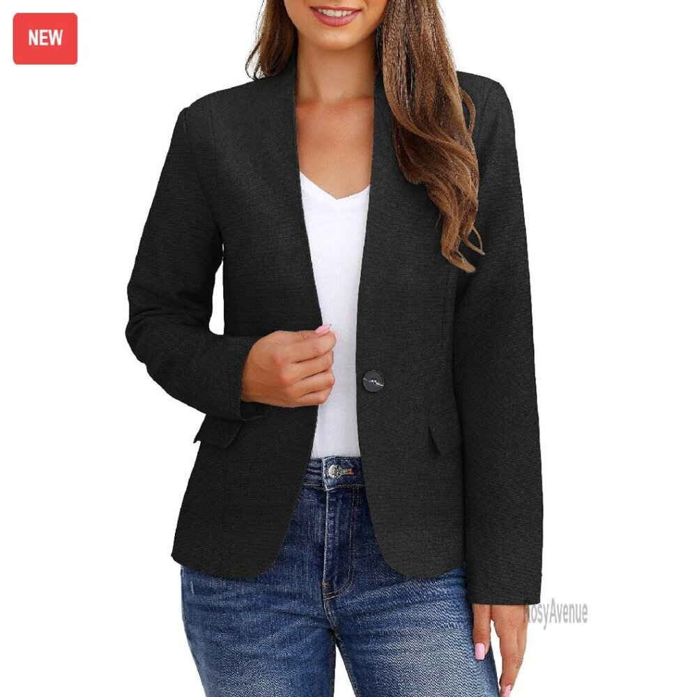 Women's Business Casual Blazer With Pockets & Back Slit - Size Small